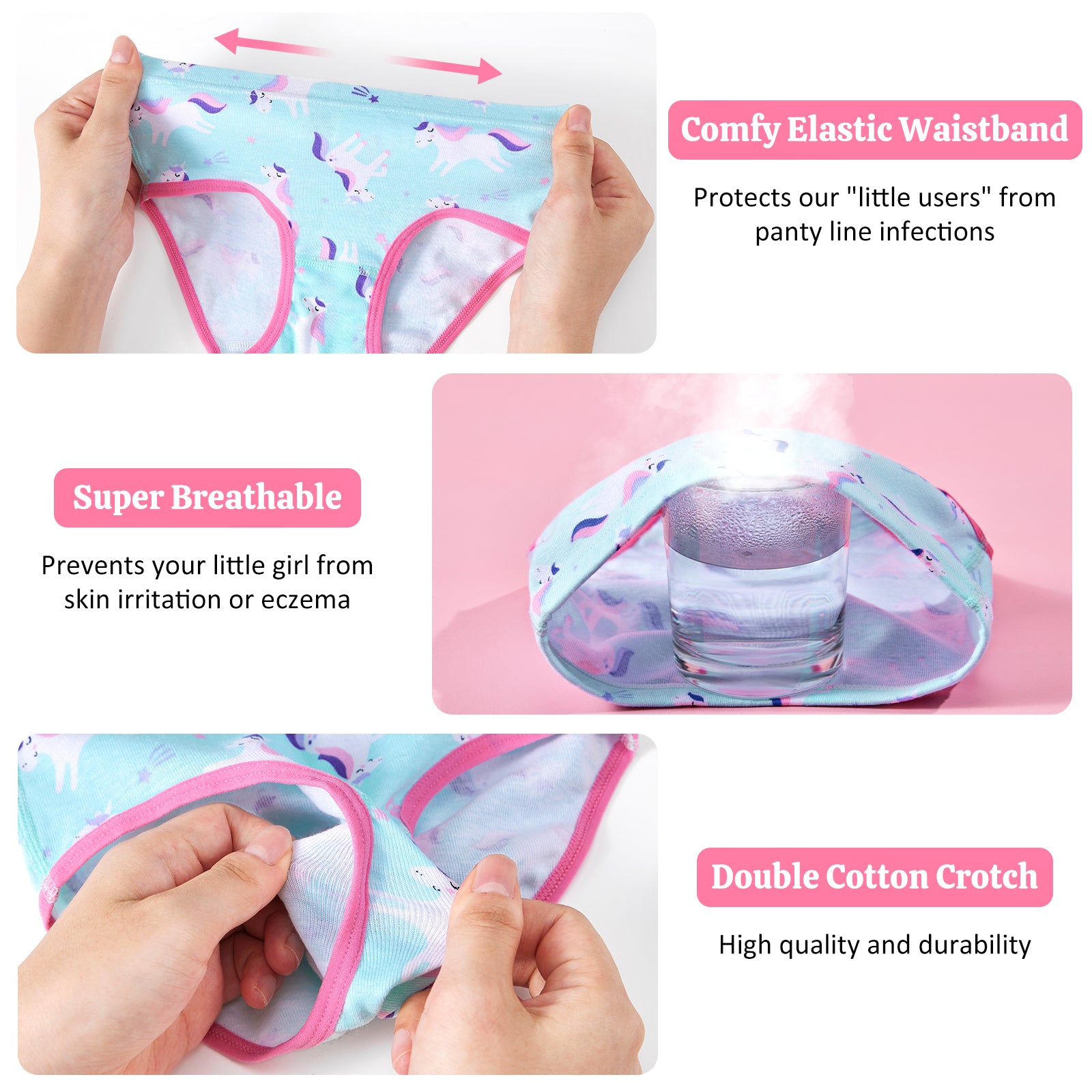 Breathable Underwear Lovely Cartoon Quick-Drying Cotton Little