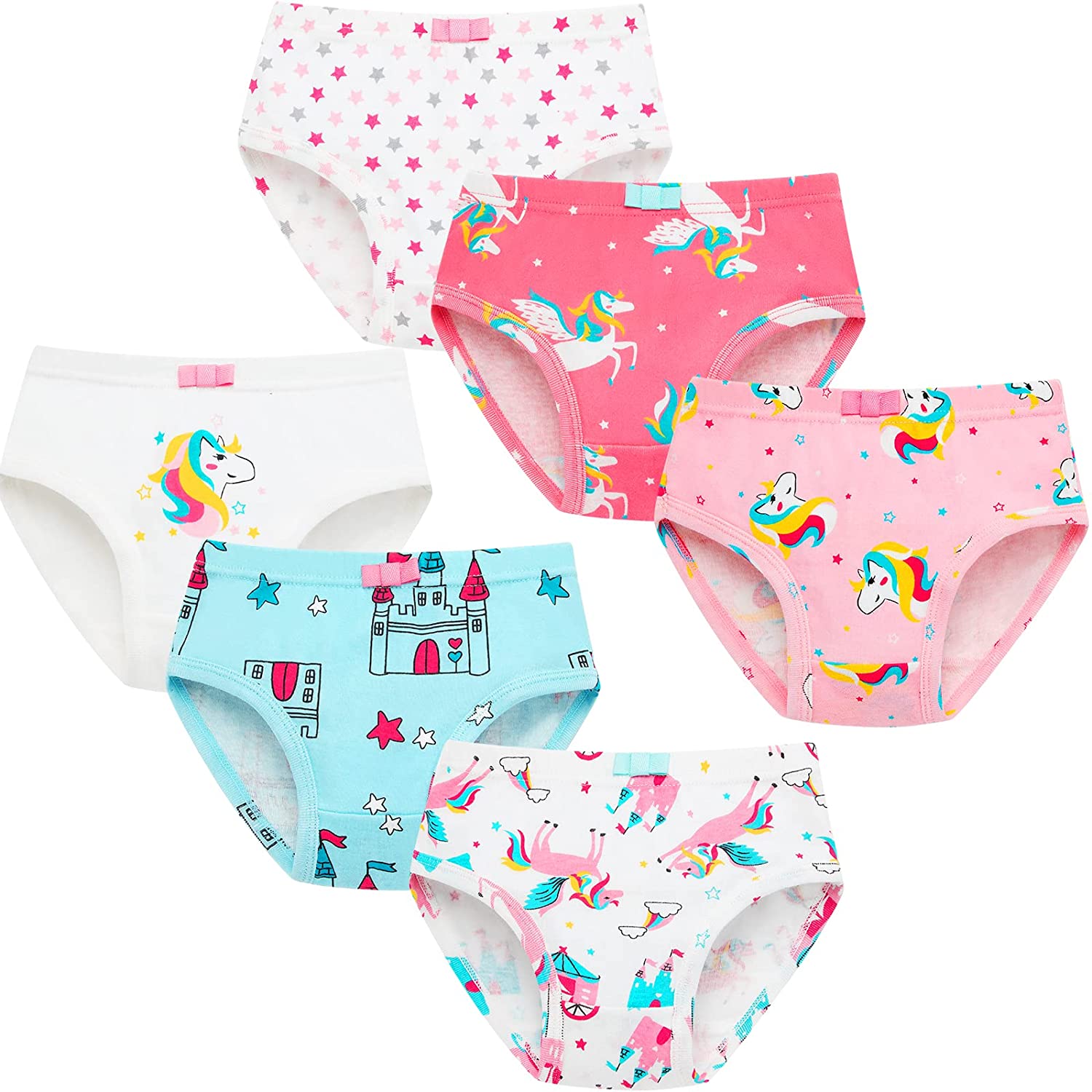 SMY Pack Of 4 - Cotton Girls Panties - Soft Wear Girls Underwear With  Cartoon Print Briefs - Keep Your Girls Comfy And Stylish