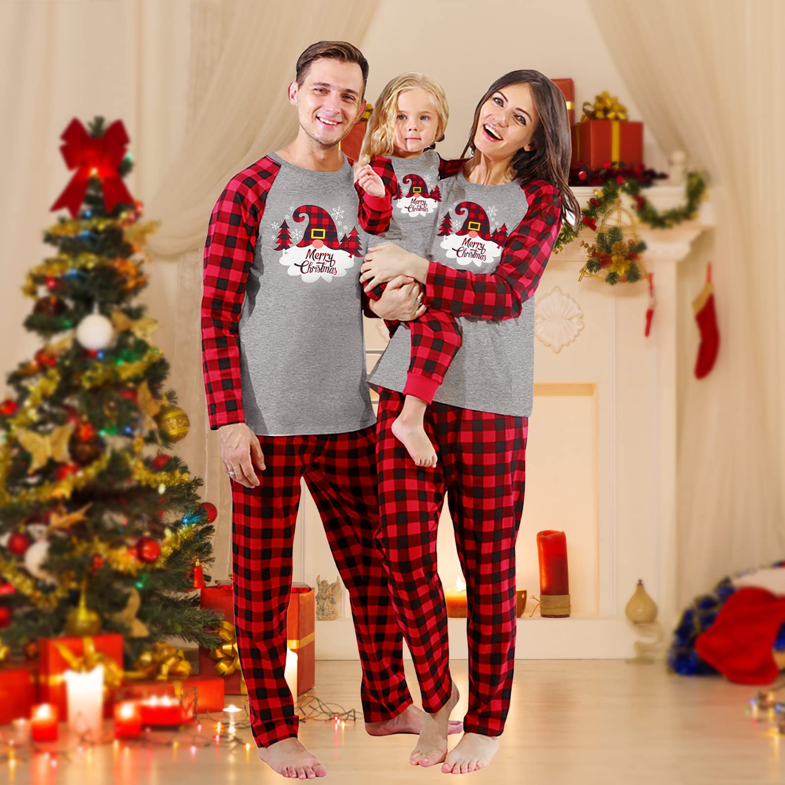 Cute Car Red & Black Family Pajamas Set Christmas Pjs Matching Clothes –  SYNPOS